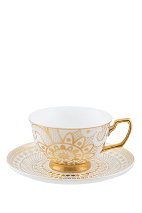 Georgia Lace Teacup and Saucer Set
